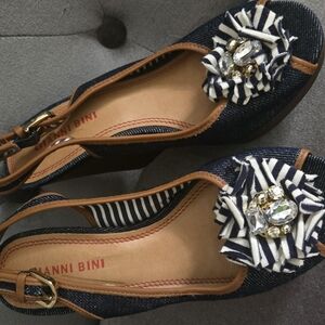 Gianni Bini Navy and Brown Women's Shoes